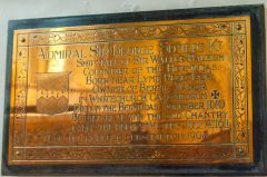 Whitchurch Canonicorum, St Candida & Holy Cross Church, Memorial plaque to Sir George Summers, d. 1610