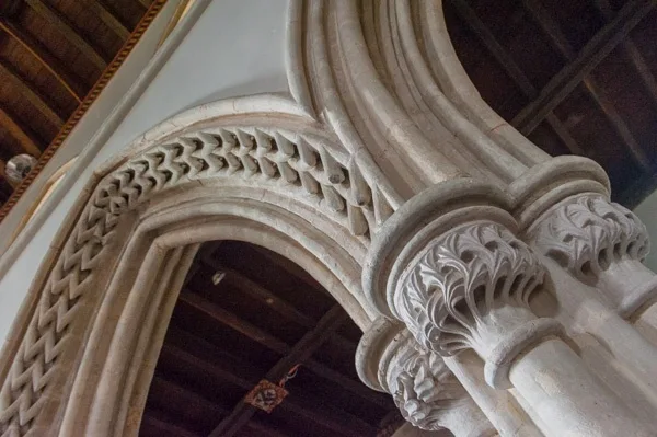 The 13th century nave arcade