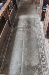 Whitchurch Canonicorum, St Candida & Holy Cross Church, 14th century grave slab of Sir Thomas de Luda
