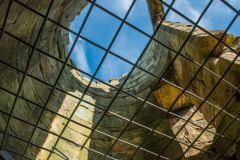 Looking up through the gatehouse tower