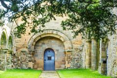 Looking down the ruined nave