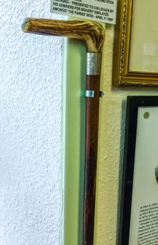 George Levack's silver-tipped cane