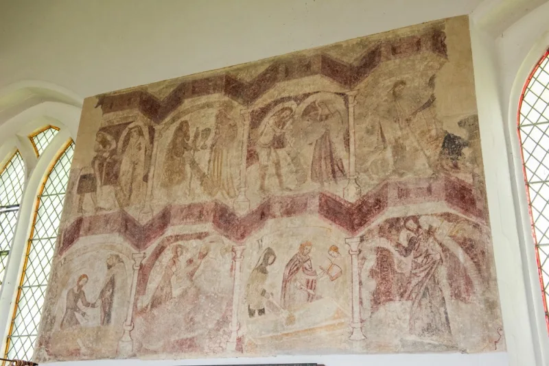 The Seven Acts of Mercy wall painting