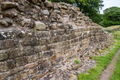 Hadrian's Wall stands to a great height at Willowford