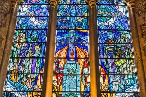 Air and Fire window by Douglas Strachan