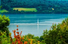 A sailboat on Lake Windermere