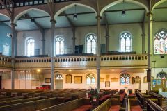 Looking across the nave to the north gallery