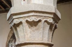 A finely carved column capital