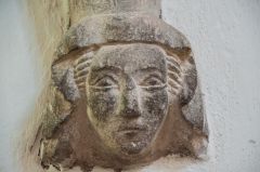 A medieval corbel head
