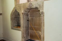 The sedilia and piscina