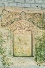 Medieval statue niche over the south door