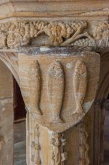 Herring family crest on the font