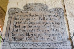 1723 painting warning to the bell-ringers