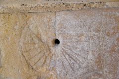 A medieval scratch dial on the south doorway