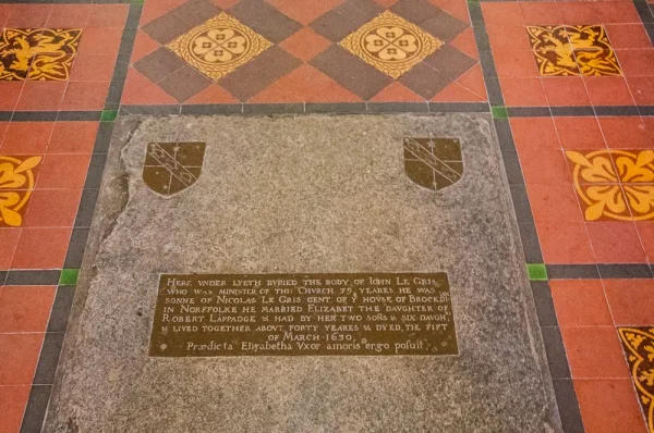 John le Grys brass, 1630