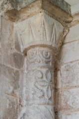 Norman column and capital, south doorway