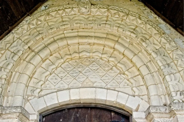 The richly carved Norman south doorway