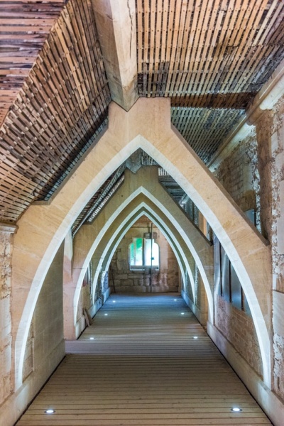 Gothic arches, second-floor corridor