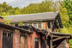 The sadly decrepit former spa buildings