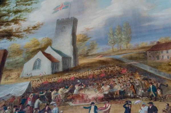 The painting of the Worlingworth Jubilee Feast in 1810