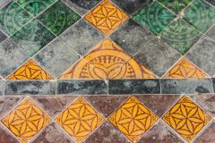 19th-century tiles in the chancel