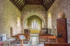 The church interior, looking east
