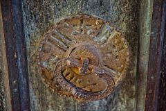 13th century latch place on the south door