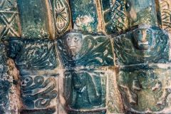 Carved capitals on the Norman south doorway