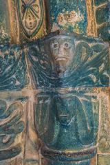 Grotesque carvings, east capitals of the south doorway