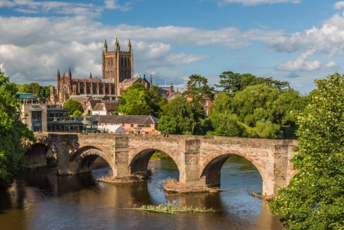 Wye Bridge and Herford Cathedral