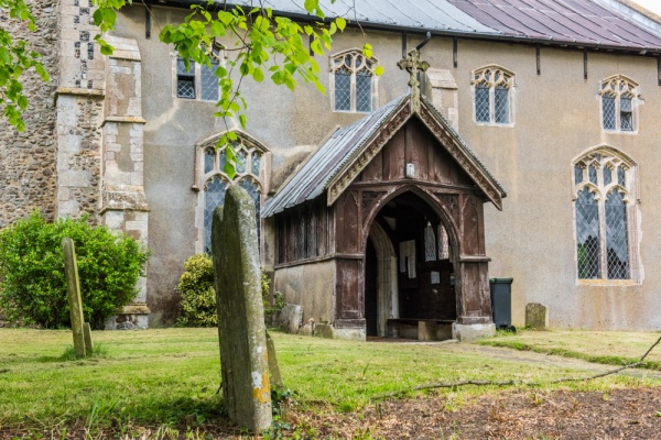 Wyverstone church and its timber 14th century porch
