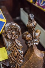 Re-used 15th century bench ends
