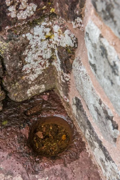 A gatepost hole, west gate