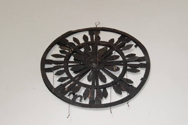 The Sexton's Wheel over the entrance door
