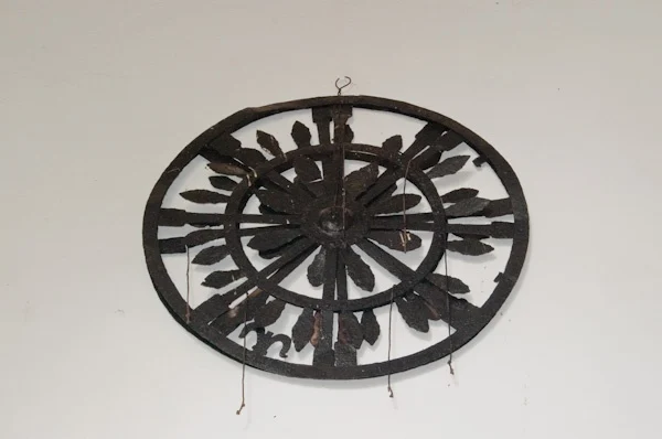 The Sexton's Wheel over the entrance door
