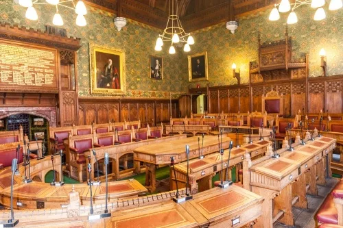 The 1891 council chamber