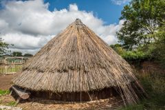 A recreated Iron Age hut