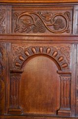 Detail of carving on the pulpit