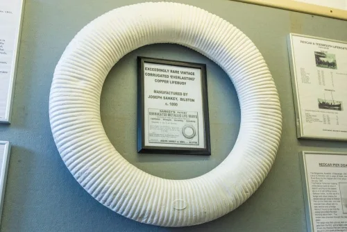 The 1890 corrugated 'Everlasting' copper lifebuoy