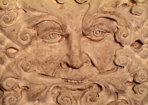 Green Man carving