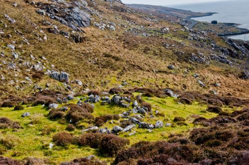 Looking down on the settlement from above