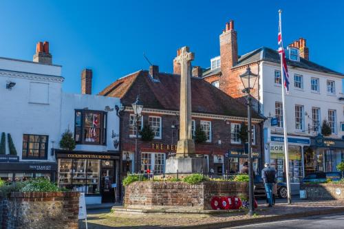 High Street and the town war memorial