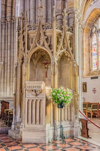 The 14th-century pulpit