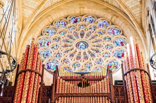 The rose window and organ