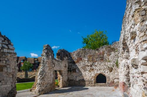 Inside the friary ruins