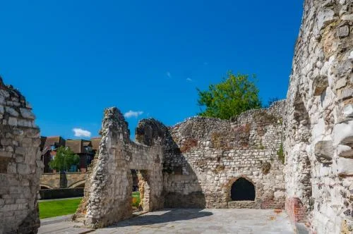 Inside the friary ruins