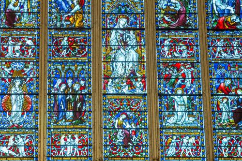 Stained glass, north transept