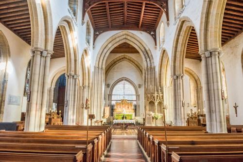 Looking east down the nave