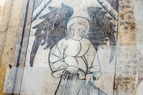 Restored medieval wall paintings