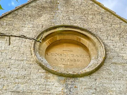 The 1839 dedication panel